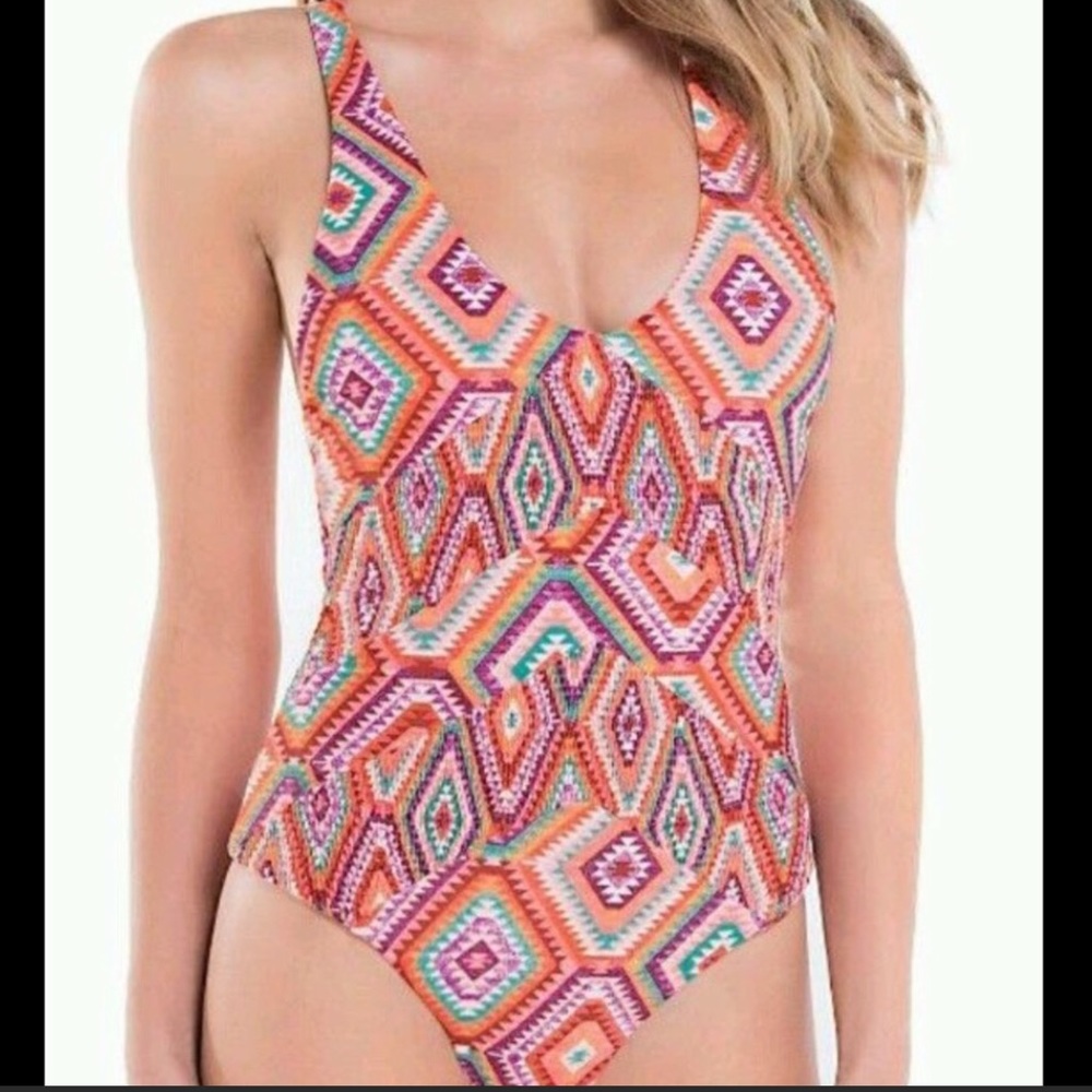 Tori Praver Seafoam one piece swim NWT sz xs